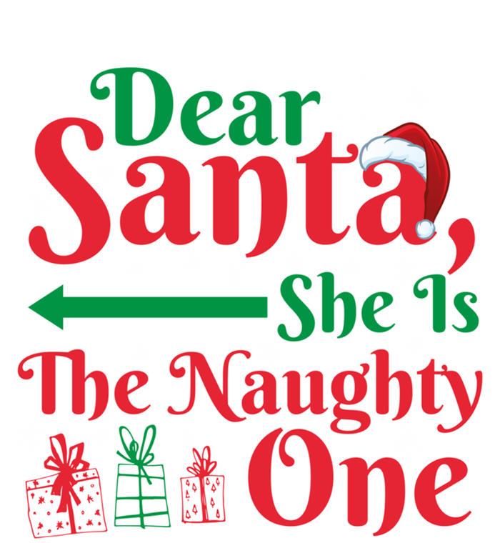 Dear Santa She Is A Naughty One Funny Matching Funny Gift Coaster