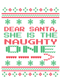 Dear Santa She Is The Naughty One Christmas Ugly Sweater Cool Gift Mesh Reversible Basketball Jersey Tank