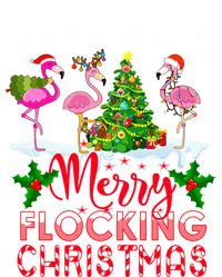 Flamingo Noel Hats Dancing On Snow Merry Flocking Christmas Gift Tie-Dye T-Shirt