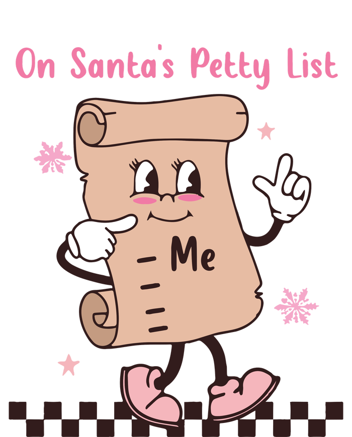 On Santas Petty List File Funny Pink Christmas Knit Cap Winter Beanie