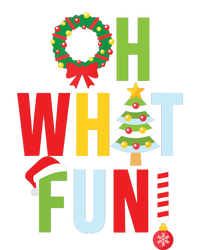 Oh What Fun Christmas With Wreath And Tree V-Neck T-Shirt