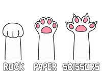 Rock Paper Scissors Cat Paws Game Cute Paw Funny Cat T-Shirt