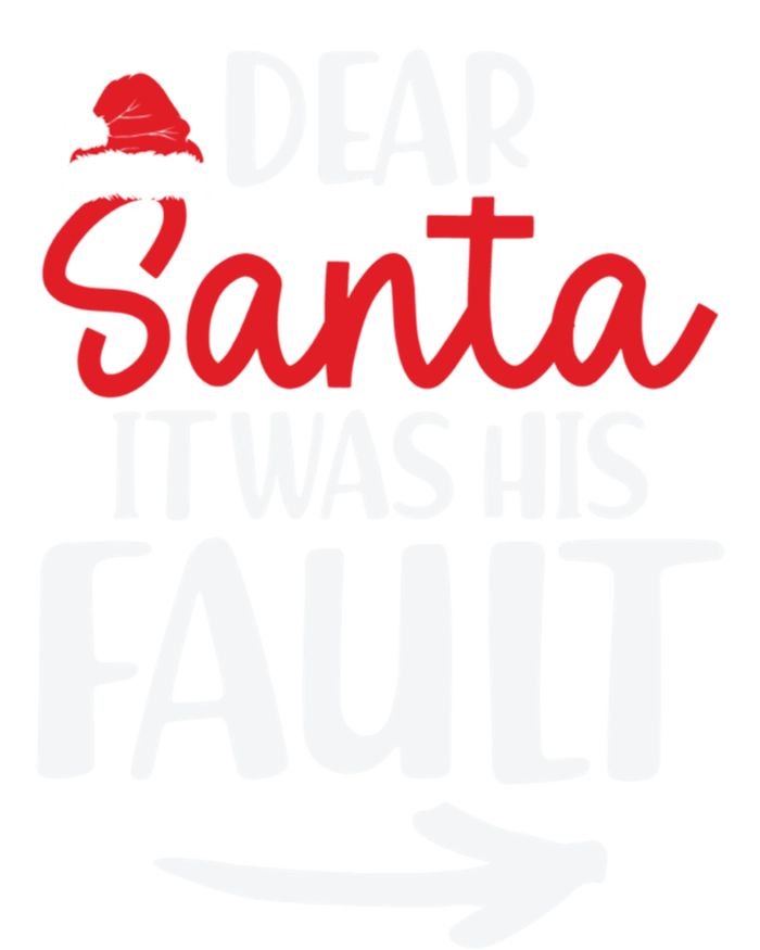 Funny Couples Christmas Dear Santa It Was His Fault Gift Poster