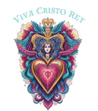 Viva Cristo Rey Sacred Heart Roman Catholic Kids Long Sleeve Shirt