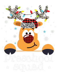 Preschool Squad Plaid Reindeer Santa Hat Teacher Christmas T-Shirt