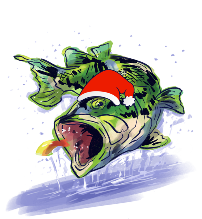 Largemouth Bass Fishing Merry Fishmas Gift Tank Top