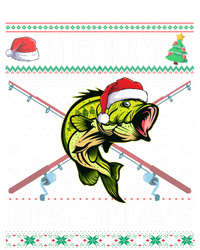 Merry Fishmas Bass Fish Fishing Christmas Ugly Sweater Xmas Great Gift Women's Long Sleeve Flannel Pajama Set 