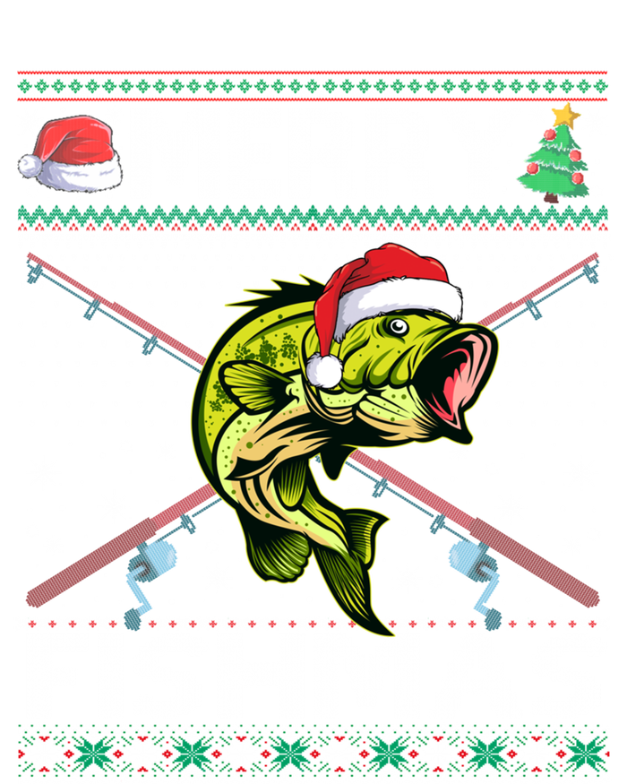 Merry Fishmas Bass Fish Fishing Christmas Ugly Sweater Xmas Great Gift Women's Long Sleeve Flannel Pajama Set 