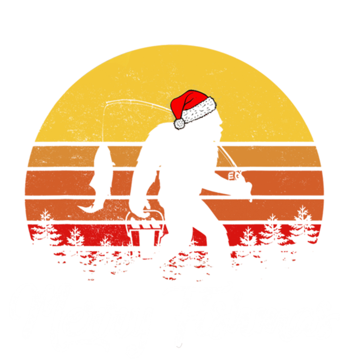 Merry Fishmas Bigfoot Fish Fishing Fisher Christmas Xmas Gift T-Shirt