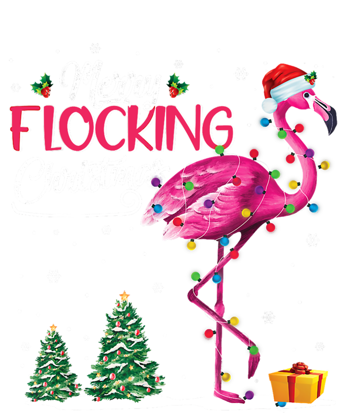 Merry Flocking Christmas Cute Flamingo Pink Santa Hat Cute Gift Tank Top