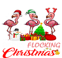 Merry Flocking Christmas Flamingo Pink In Santa Hat Gift Ceramic Bell Ornament