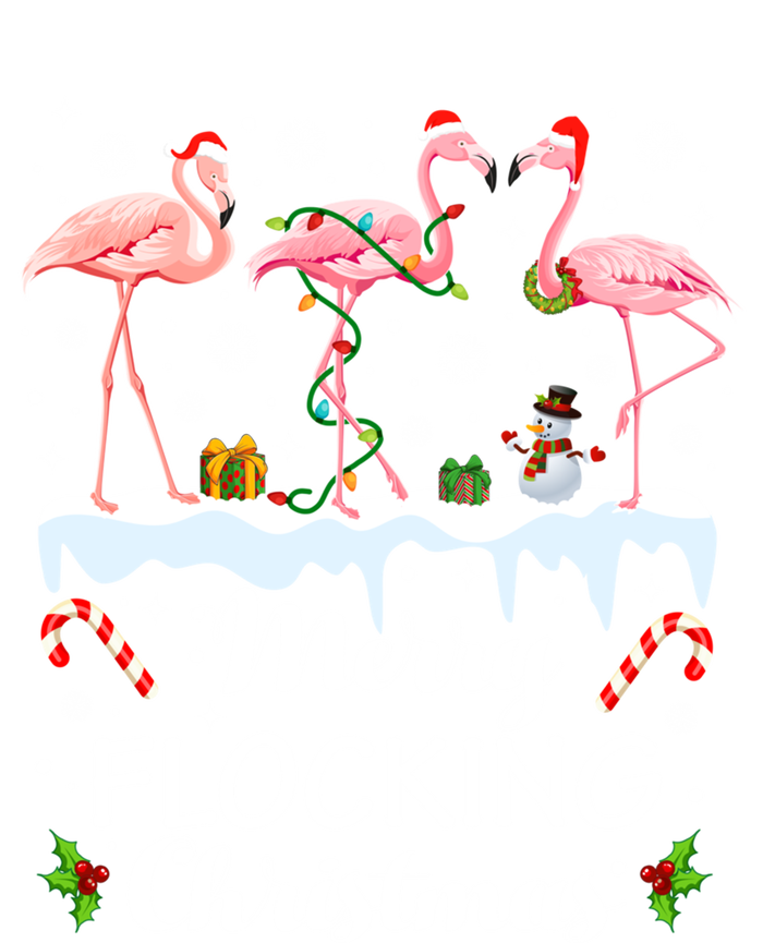 Merry Flocking Christmas Santa Flamingo Funny Xmas Pajamas Gift Kids Hoodie