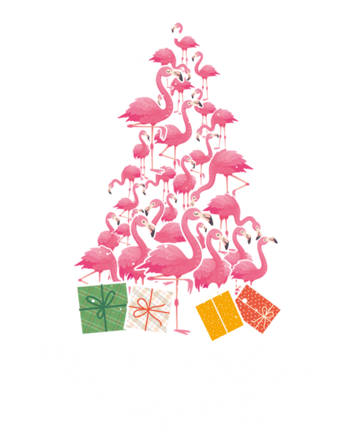 Merry Flocking Christmas Tree Flamingo Lover Wading Bird Great Gift T-Shirt