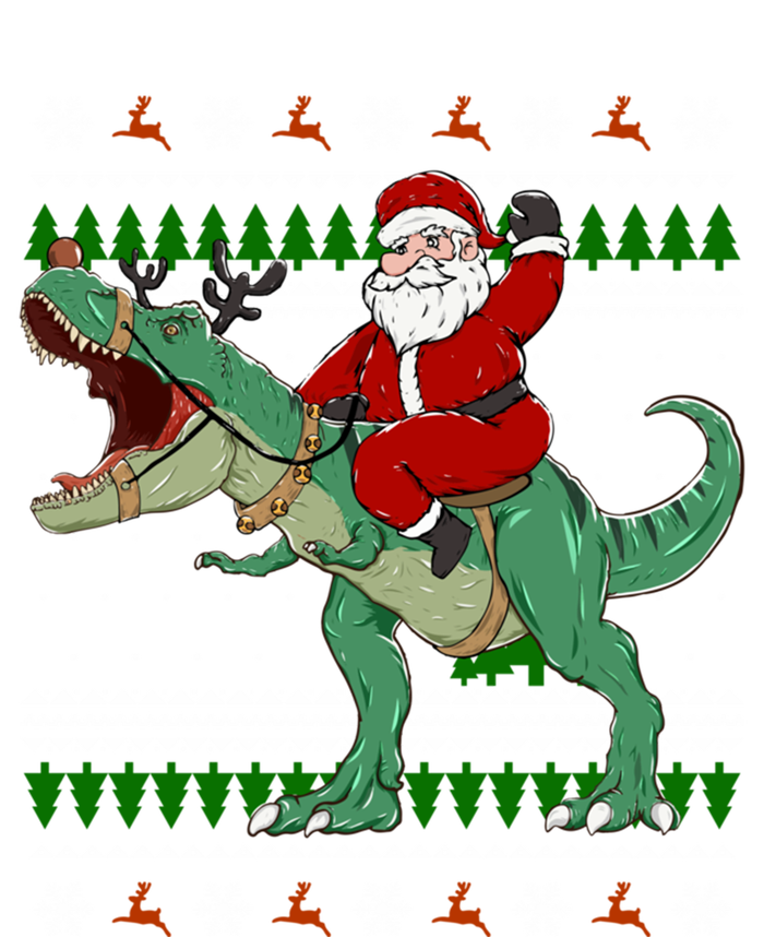 Santa Riding Dino Funny Christmas Ugly Sweater Gift T-Shirt