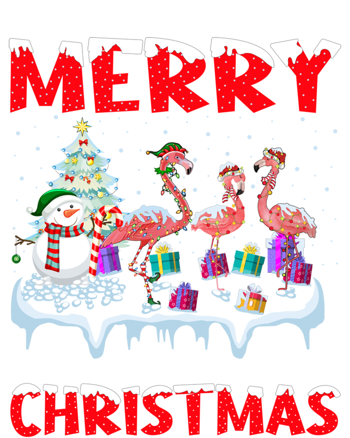 Xmas Lighting Funny Merry Flocking Flamingo Christmas Meaningful Gift Tote Bag