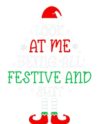 Funny Christmas Tree Look At Me Being All Festive V-Neck T-Shirt