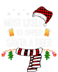 Most Likely To Offer Santa A Beer Funny Family xmas  Women's Fleece Hoodie