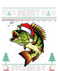 Merry Fishmas Bass Fish Fishing Christmas Ugly Sweater Xmas  16 in Basic Backpack