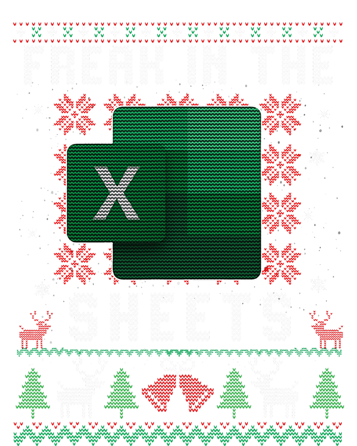 Excel Freak in the Sheets Spreadsheet Ugly Sweater xmas  T-Shirt