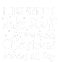 I Just Want To Bake Stuff And Watch Christmas Movies Red 7 Panel Mesh Trucker Snapback Hat