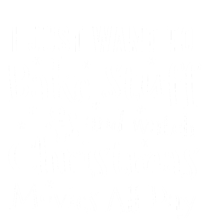 I Just Want To Bake Stuff And Watch Christmas Movies Red 7 Panel Mesh Trucker Snapback Hat