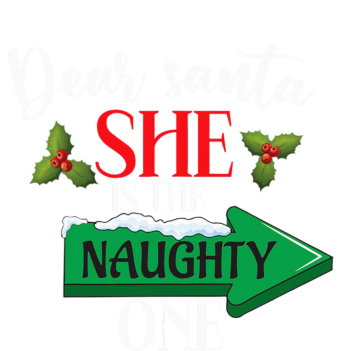 Dear Santa She Is The Naughty One Couple Christmas   Mousepad