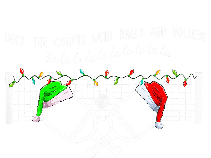 Deck The Courts With Balls And Volleys Christmas Pickleball  T-Shirt