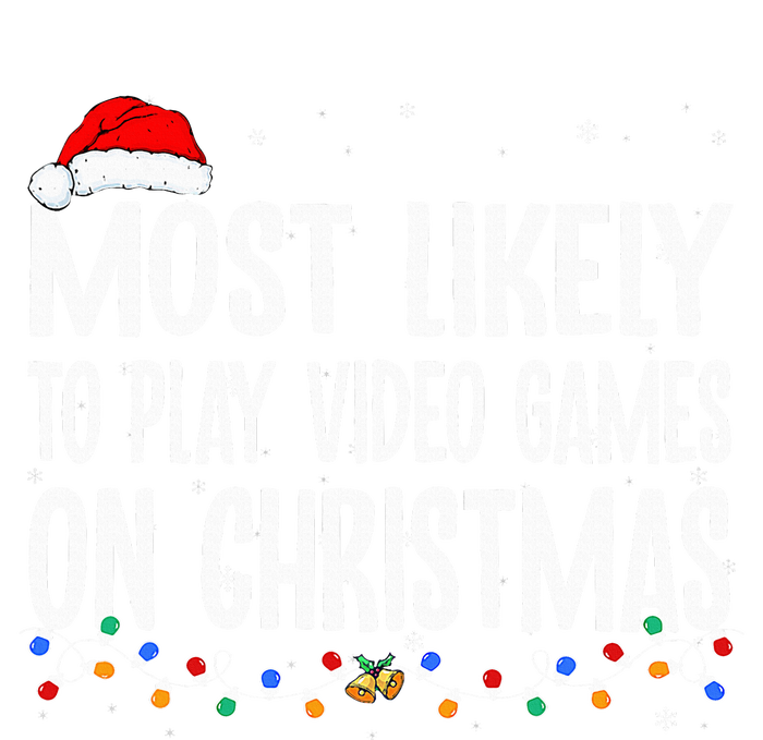 Funny Gamer Most Likely To Play Video Games On Christmas  Flat Bill Trucker Hat