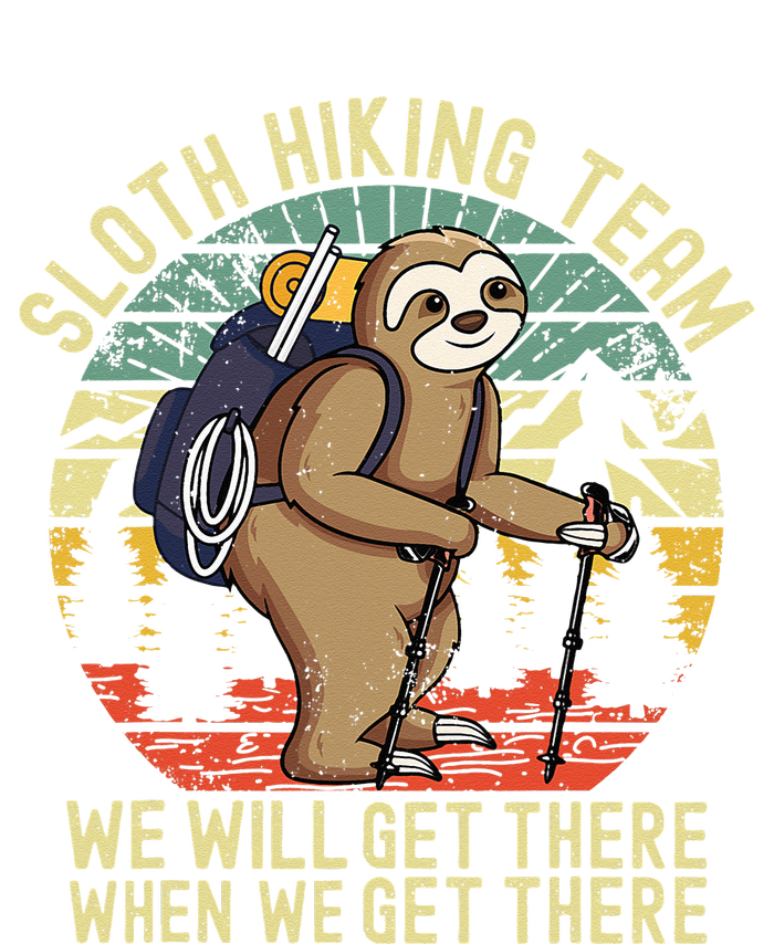 Retro sloth Hiking team we'll get there when we get there  Women's Perfect Tri Tunic Long Sleeve Shirt