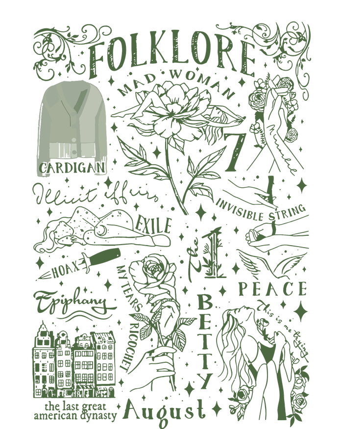 Folklore Cardigan The 1 The Last Great American Dynasty Exile My Tears Ricochet Women's Knotted Racerback Tank