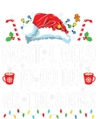 Most Likely To Drink All The Coffee Funny Family Christmas Tank Top