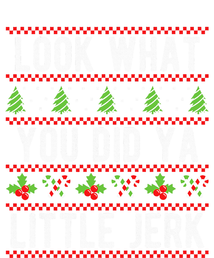 Look What You Did Ya Little Jerk Christmas Holiday  Softstyle Adult Sport Polo