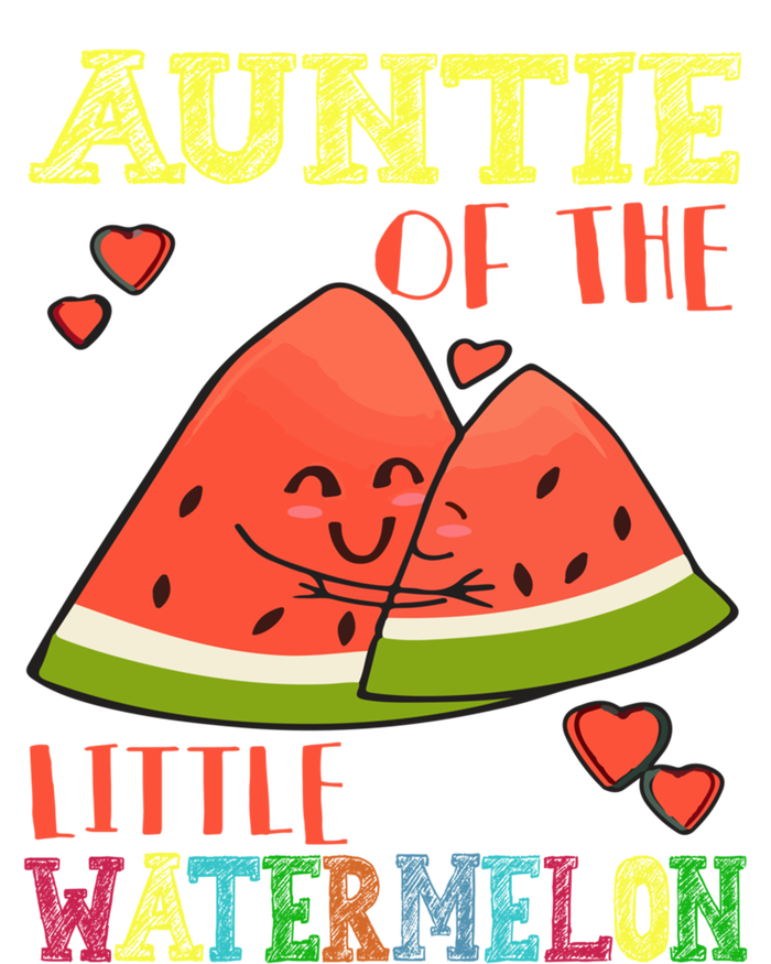 Auntie Of The Little Watermelon Cute Melon Family Matching Gift Women's Flannel Pajama Set