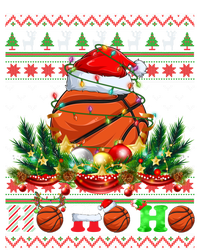 Basketball Ball Xmas Tree Lights Ugly Christmas Sweater Gift Tote Bag