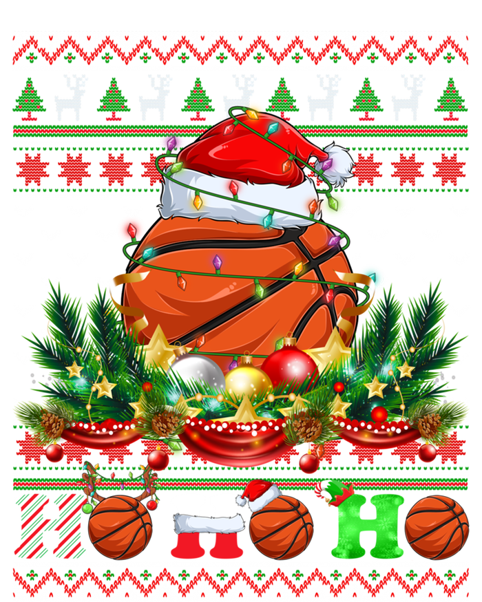 Basketball Ball Xmas Tree Lights Ugly Christmas Sweater Gift Tote Bag