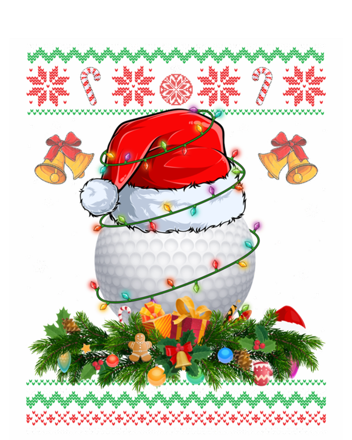 Funny Santa Claus Golf Ball Wreath Christmas Lights Xmas Pjs Gift T-Shirt