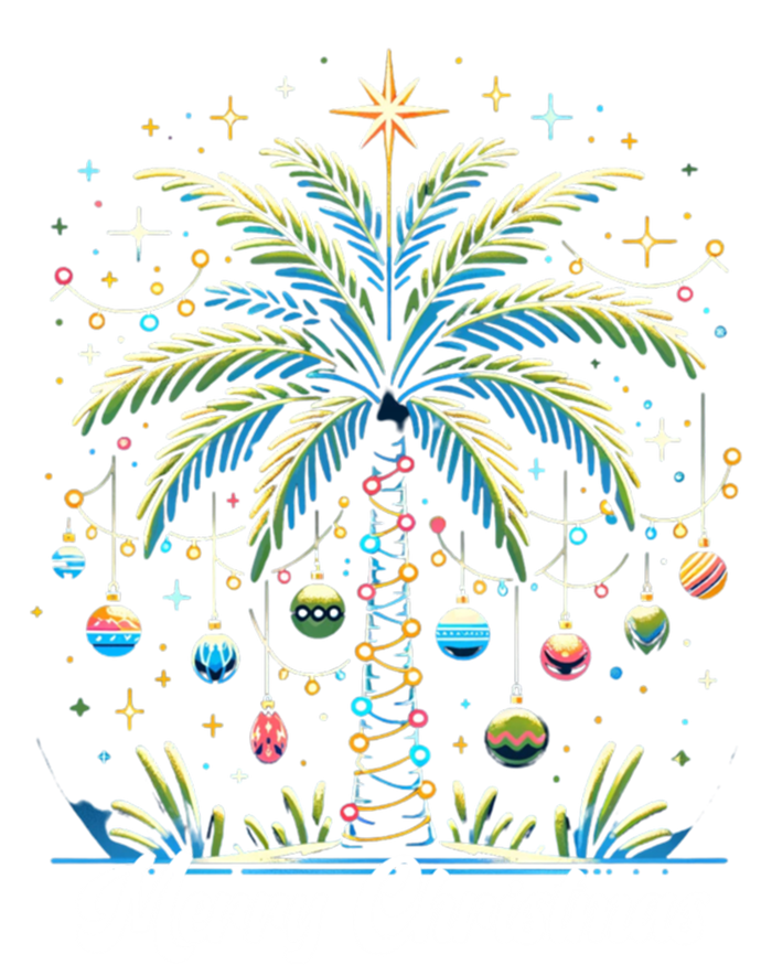 Merry Christmas Palm Tree Lights Ornats Star Tropical Meaningful Gift Short Acrylic Beanie