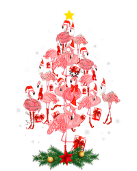 Pink Flamingo Xmas Tree Merry Flocking Christmas Gift T-Shirt