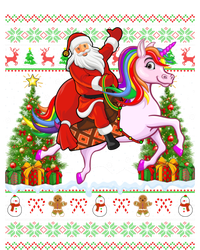 Unicorn Lover Funny Ugly Santa Riding Unicorn Christmas Gift Women's T-Shirt