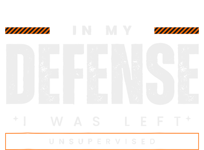 In My Defense I Was Left Unsupervised | Funny Retro Vintage Women's Pullover Hoodie