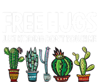 Free Hugs Justding DonT Touch Me Funny Cactus Jokes Women's Knotted Racerback Tank