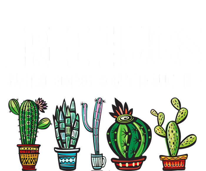 Free Hugs Justding DonT Touch Me Funny Cactus Jokes Women's Knotted Racerback Tank