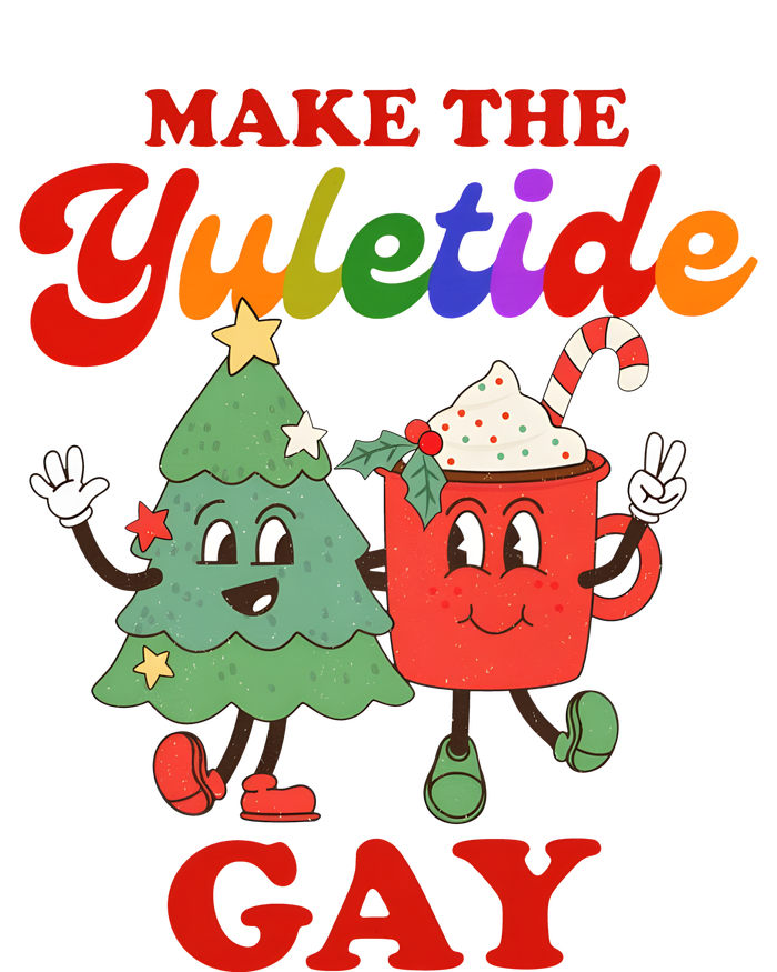 Make The Yuletide Gay Christmas Lgbtq Retro Gay Xmas Pajama Set