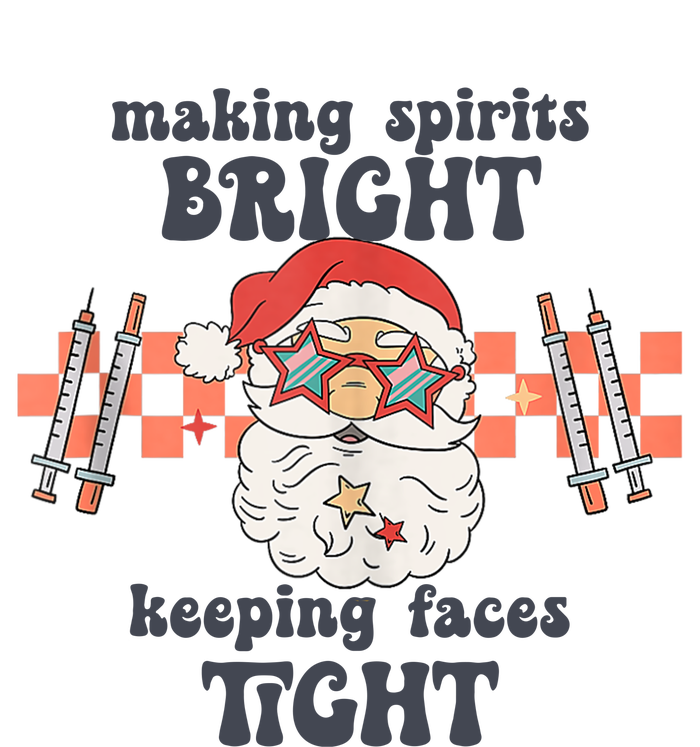 Making Spirits Bright Keeping Faces Tight Nurse Christmas Kids Hoodie