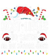 Most Likely To Watch All The Football Games Christmas Family V-Neck T-Shirt