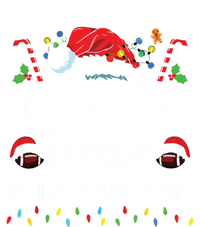 Most Likely To Watch All The Football Games Christmas Family V-Neck T-Shirt