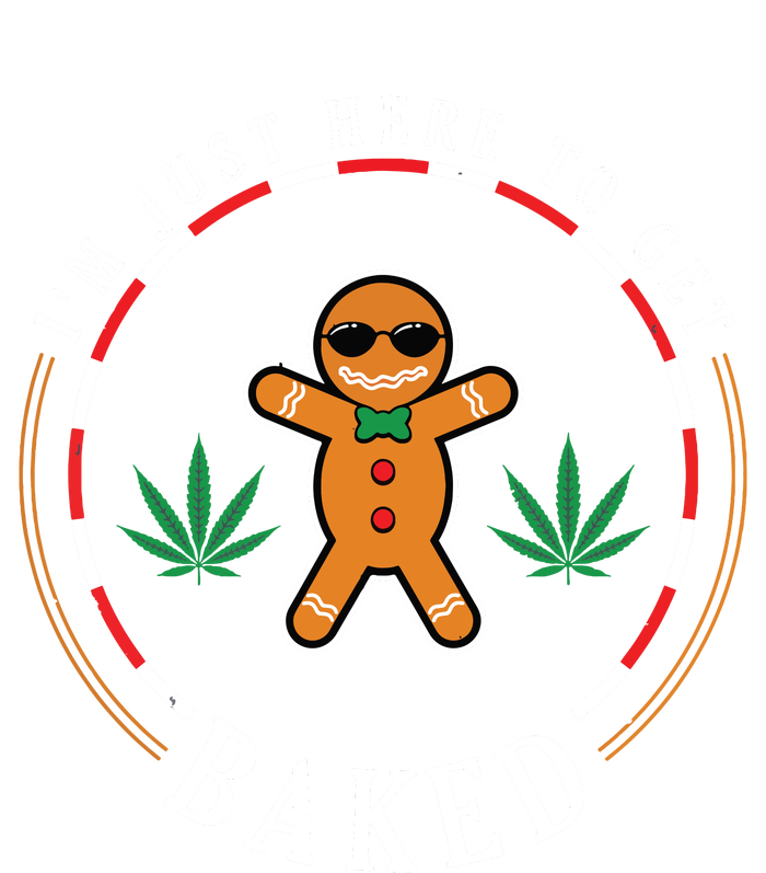 Gingerbread Man Smoking Weed Cannabis Marijuana Christmas T-Shirt