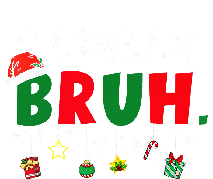 Funny Christmas Bruh Xmas Bruh Matching  Women's Long Sleeve Flannel Pajama Set 