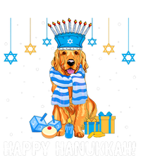 Jewish Golden Retriever Dog Menorah Hat Hanukkah Chanukah Women's V-Neck T-Shirt