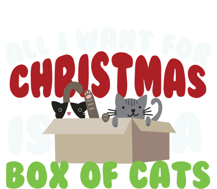 All I Want For Christmas Is A Box Of Cats Gift Ladies Long Sleeve Shirt